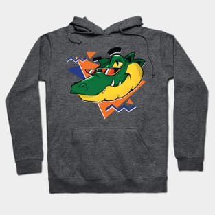 Retro 90s Alligator Head Cartoon // Old School Gator Hoodie